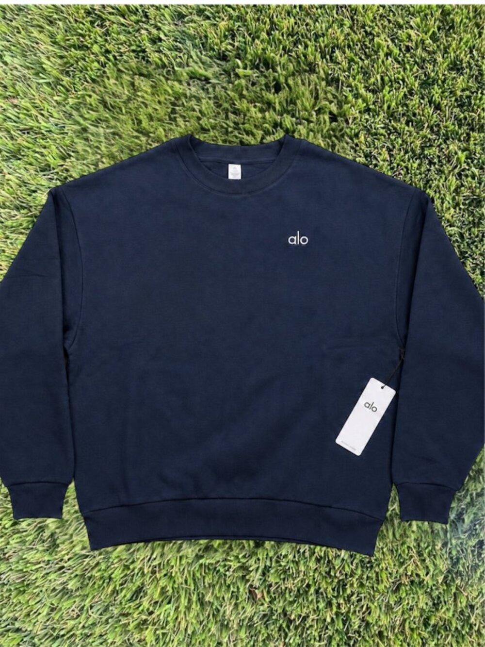 Alo Yoga Accolade Crewneck Sweatshirt Navy Size S